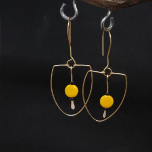 boucles d'oreilles Moë jaunes grandes